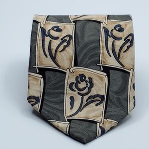 Cellini silk flower necktie